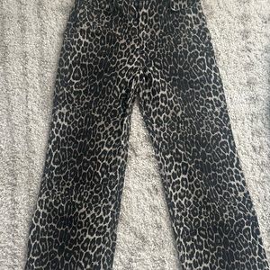 PrettyLittleThing Leopard Print Flare Jeans